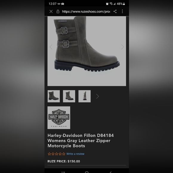 Harley-Davidson TAN Riding/Moto Boots - Picture 9 of 9